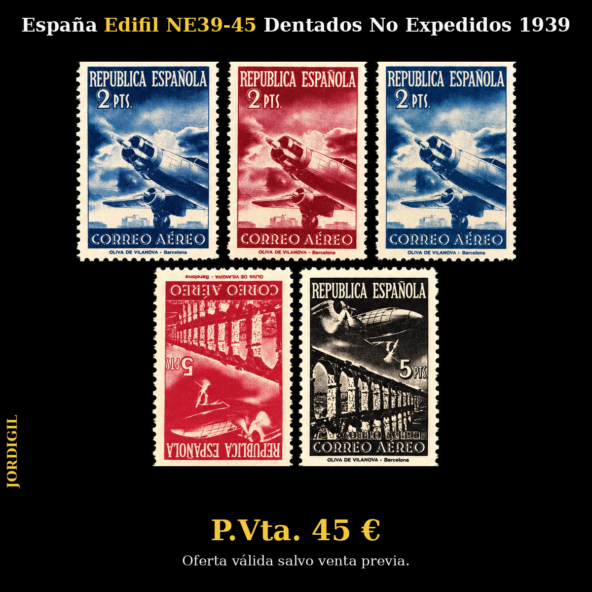 España · Edifil NE39-45 Dentados